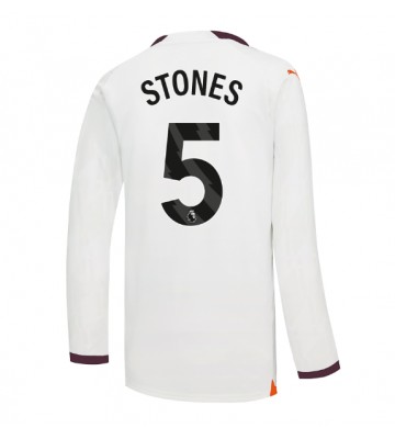 Manchester City John Stones #5 Koszulka Wyjazdowych 2023-24 Długi Rękaw